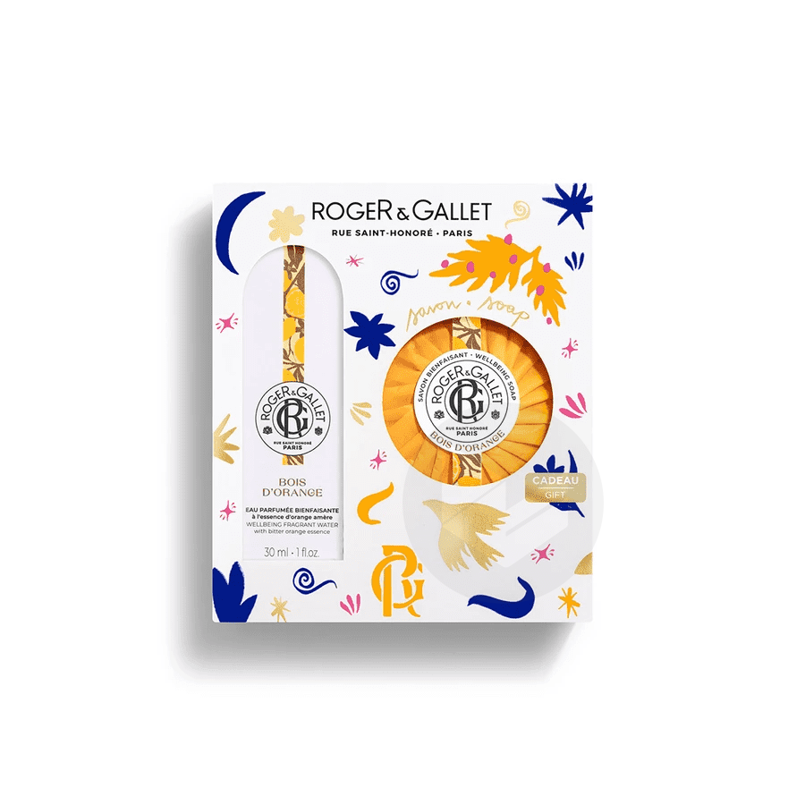 Coffret Eau Parfumée + Bougie Bois d'Orange