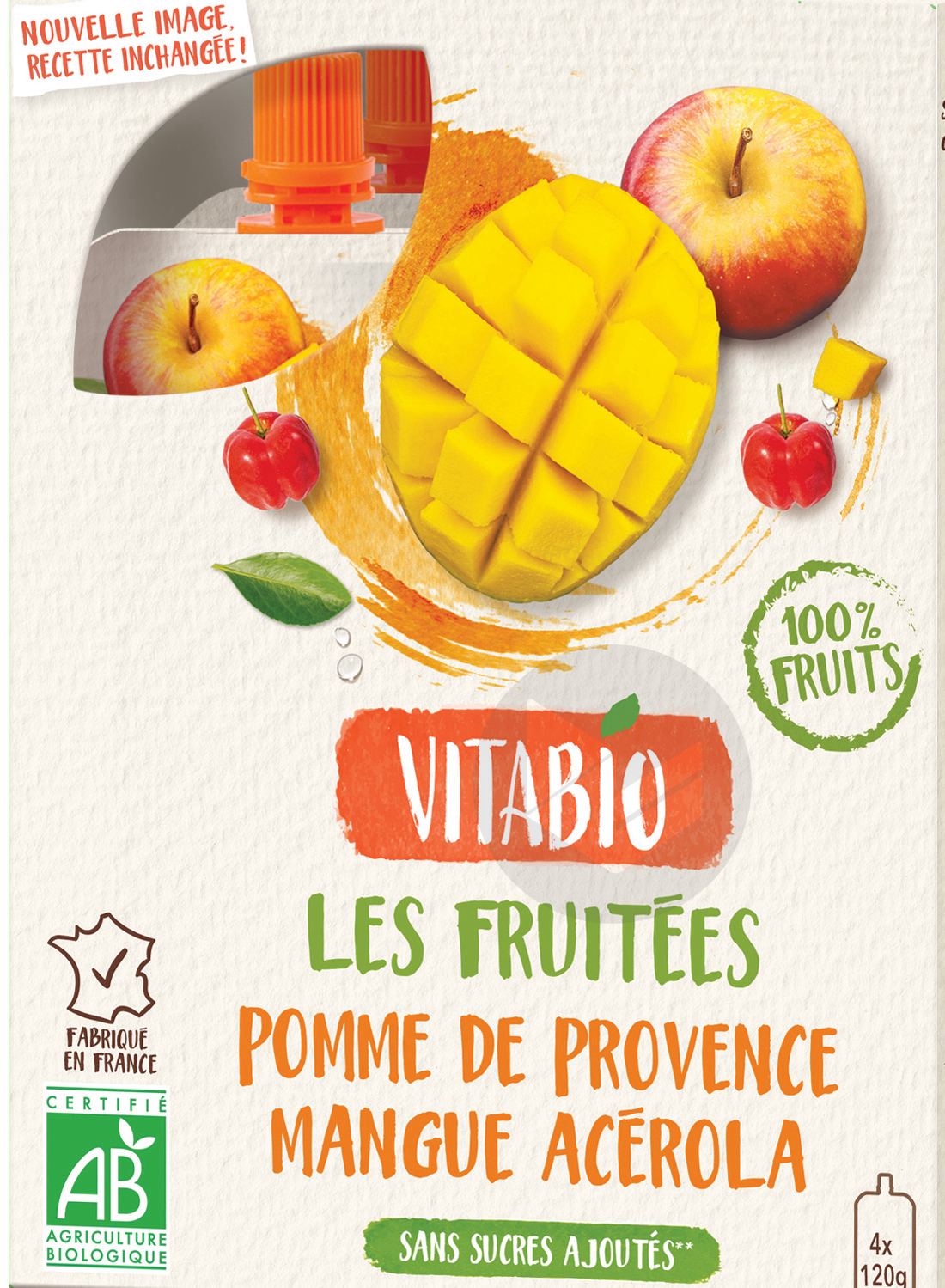 Gourde Fruits Pomme Mangue Acérola 4x120g