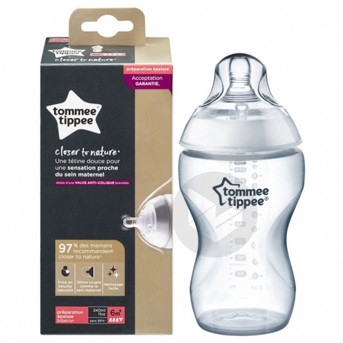 Biberon Closer to Nature 340ml x1 débit préparation épaisse