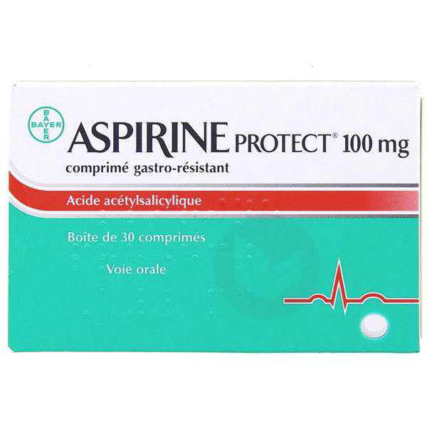 ASPIRINE PROTECT 100 mg, 30 comprimés gastro-résistants