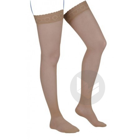 VENOFLEX INCOGNITO ABSOLU 2 Bas cuisse femme plumetis noir T3L