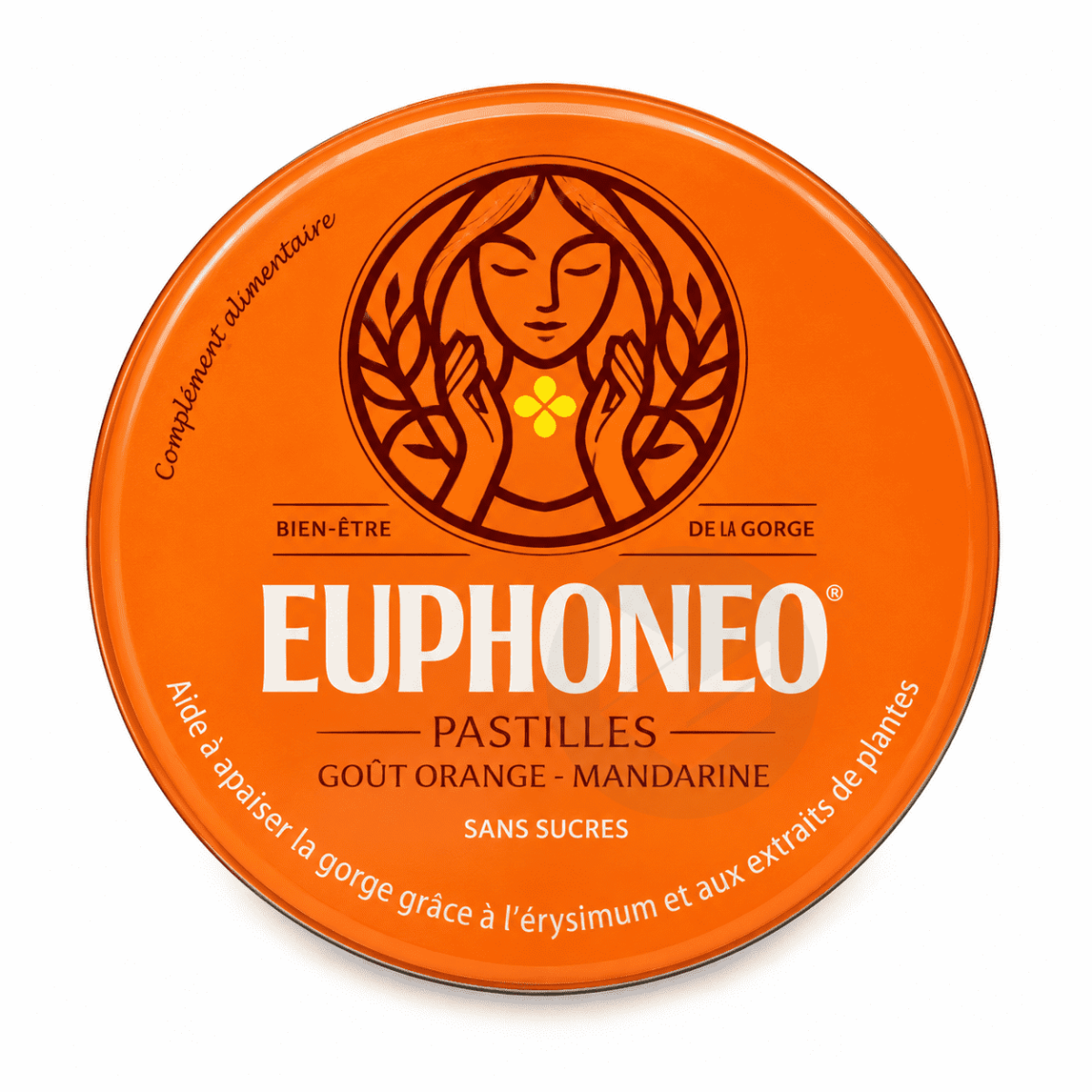 Euphoneo Orange Mandarine sans sucres 50 pastilles