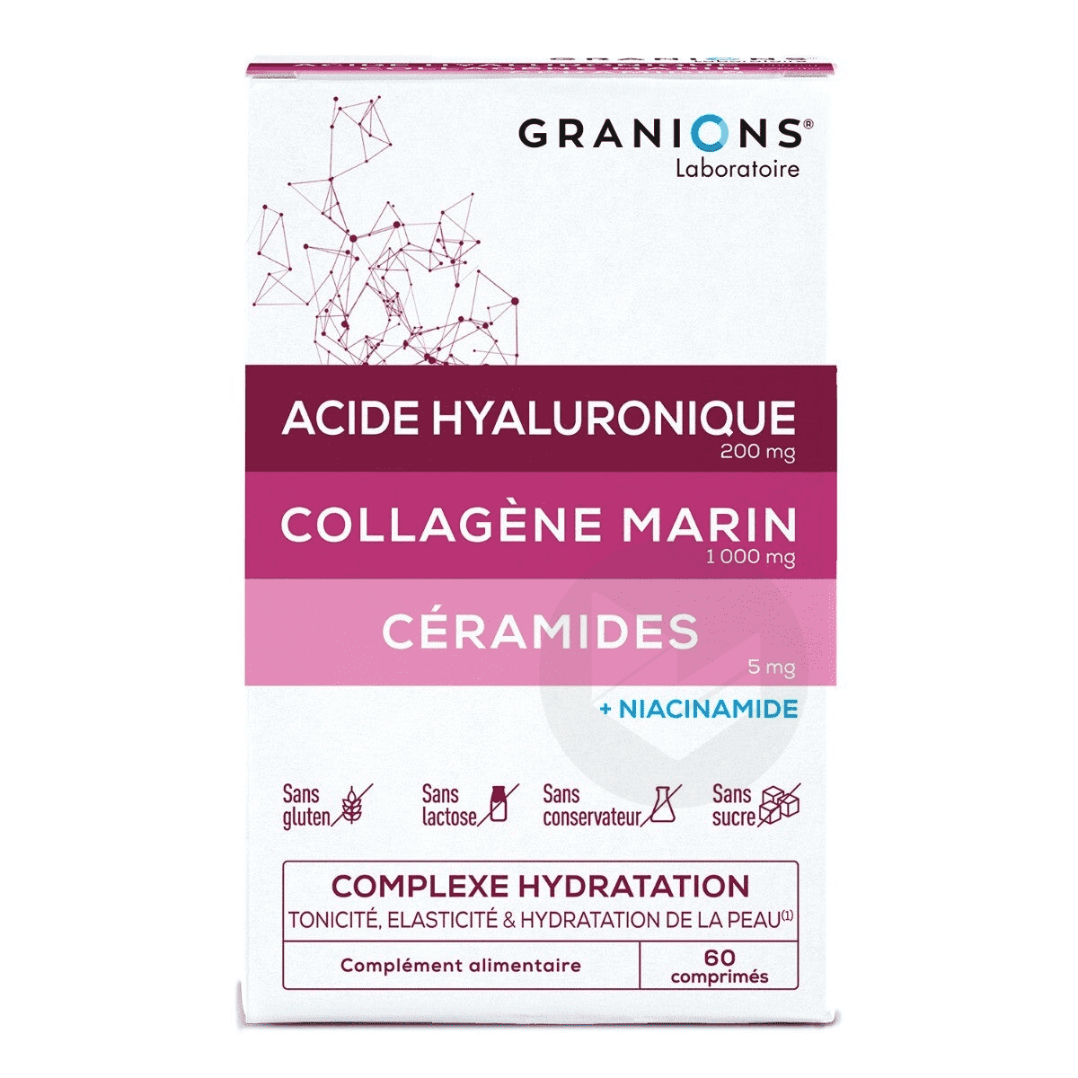 Complexe Hydratation Tonicité, élasticité & hydratation de la peau 60 comprimés