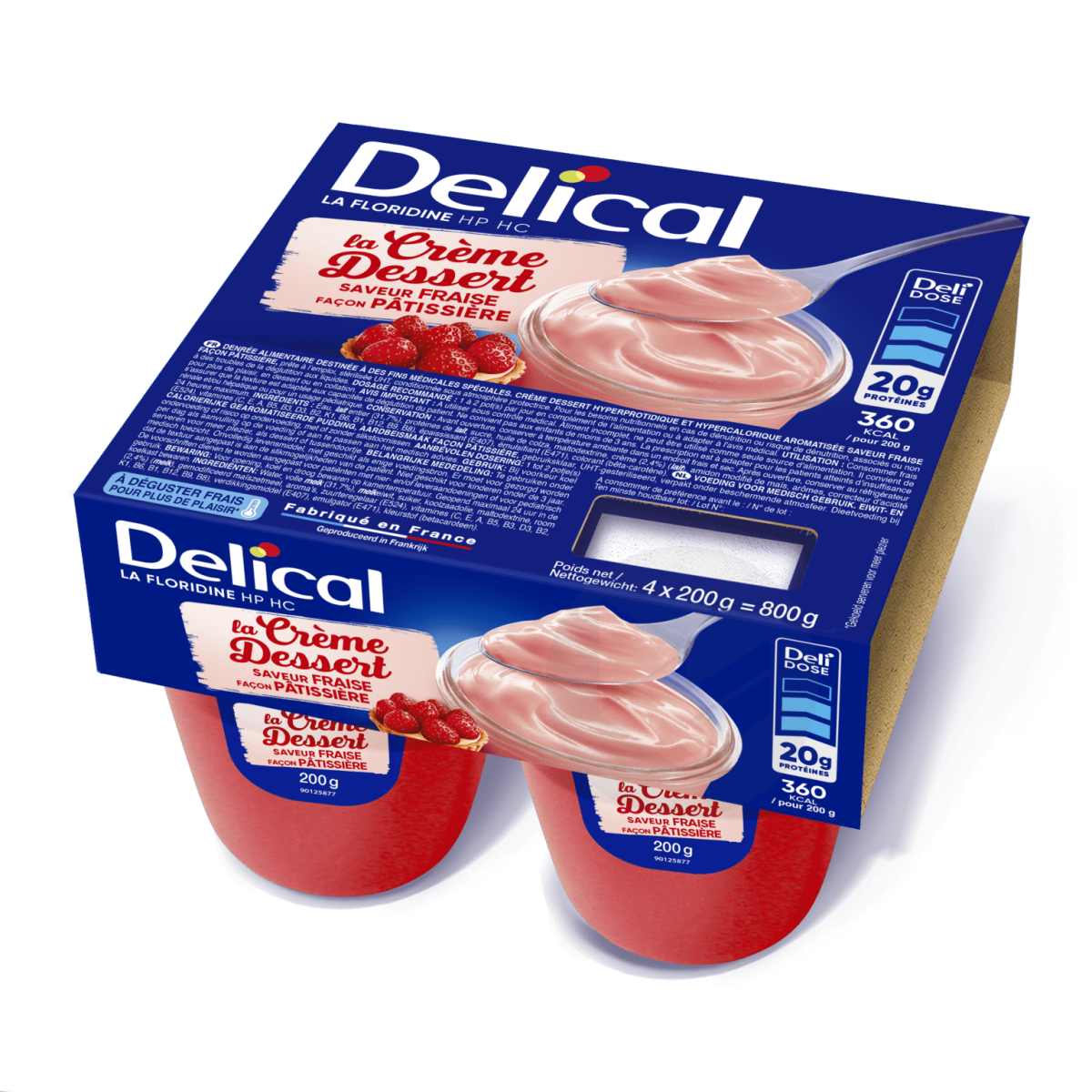 Crème dessert HP HC La Floridine Fraise 2x400ml