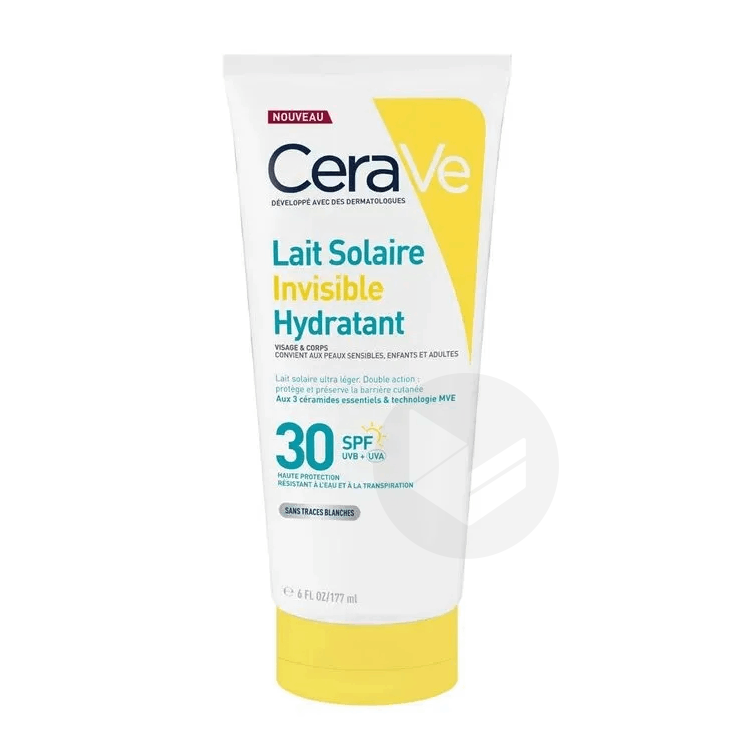 Lait Solaire Invisible Hydratant SPF30 Haute Protection 177ml
