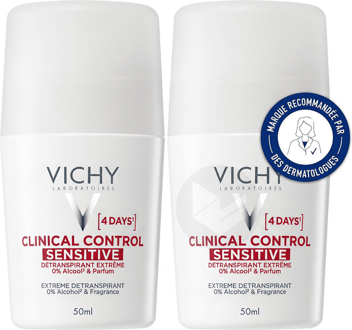 Deo Roll On Clinical Control Sensitive 2x50ml