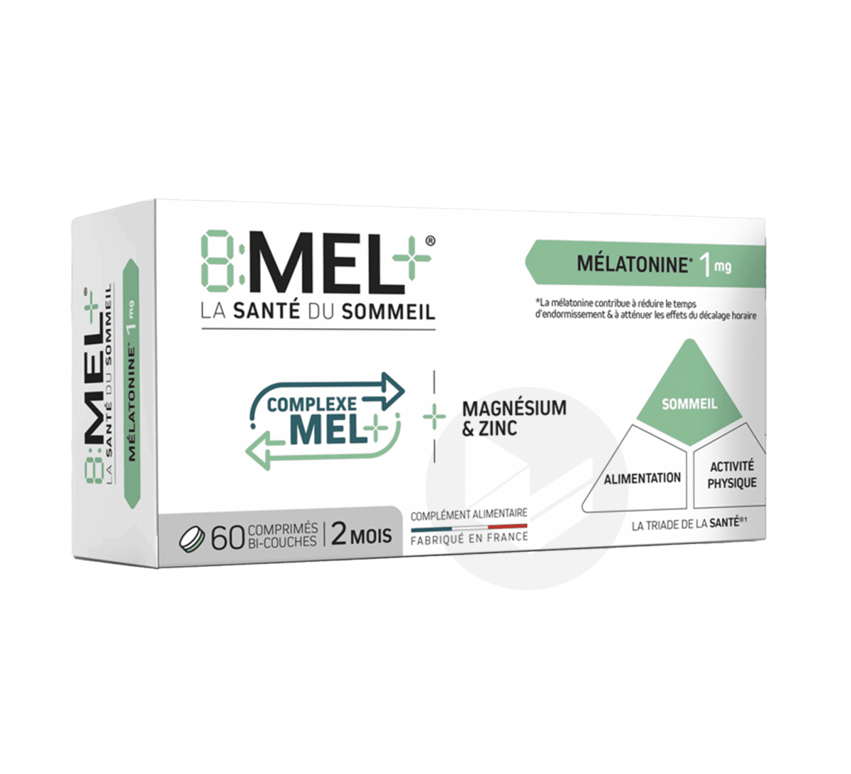 Mélatonine 1 mg 60 Comprimés Bi-Couches