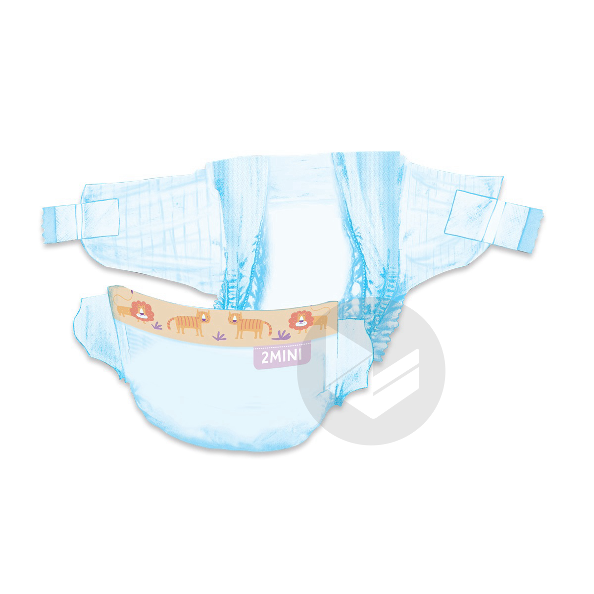 Couche nappy mini 3/6kg pack week-end 5 changes - BABYCHARM SUPER DRY