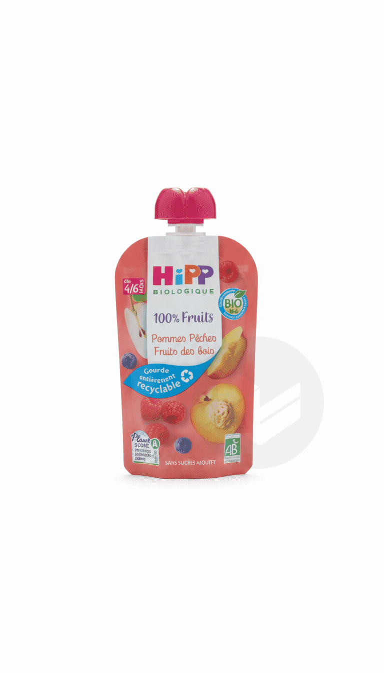 Fruits Pommes Pêches Fruits des Bois dès 4/6 Mois 90g