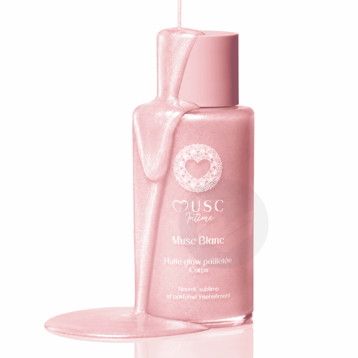 Huile Glow Pailletée Corps Musc Blanc 100ml