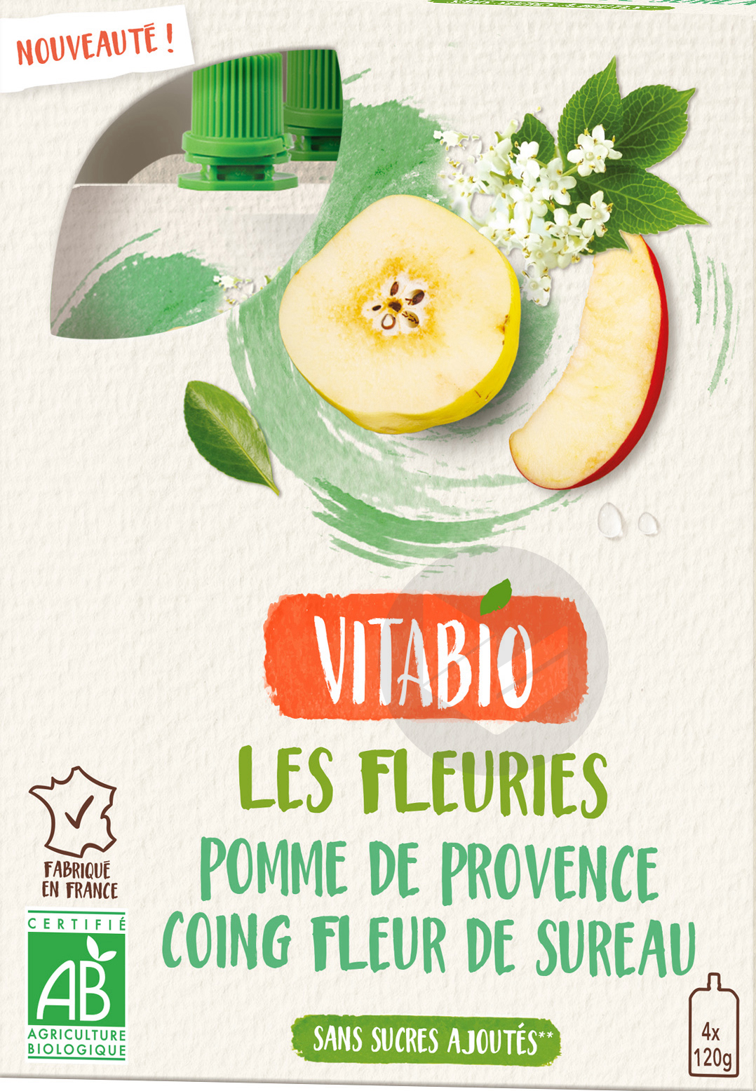 Gourde Fruits et Fleur Pomme Coing Fleur de Sureau 4x120g