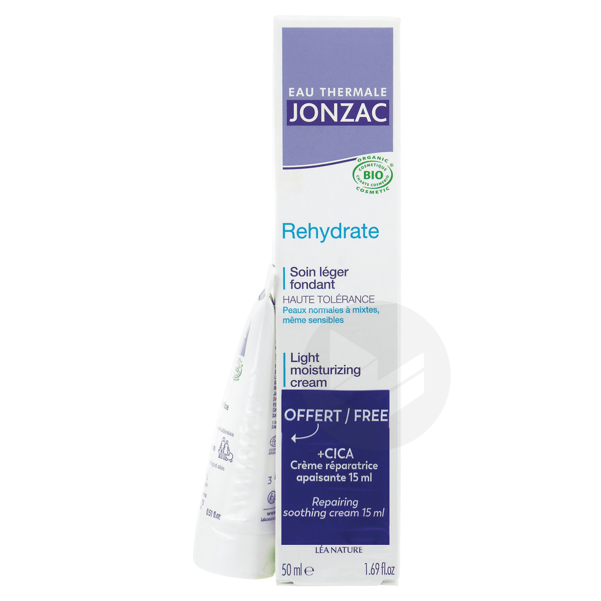 Lot soin léger Rehydrate et crème réparatrice apaisante +CICA 15ml