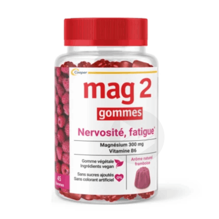 MAG 2 Gommes Nervosité Fatigue Framboise x45
