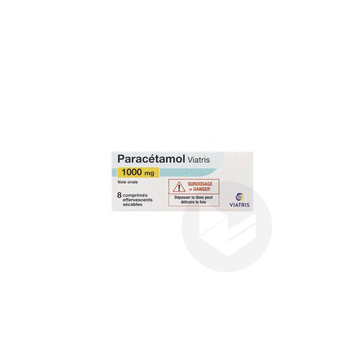 PARACETAMOL VIATRIS 1000 mg, 8 comprimés effervescents sécables