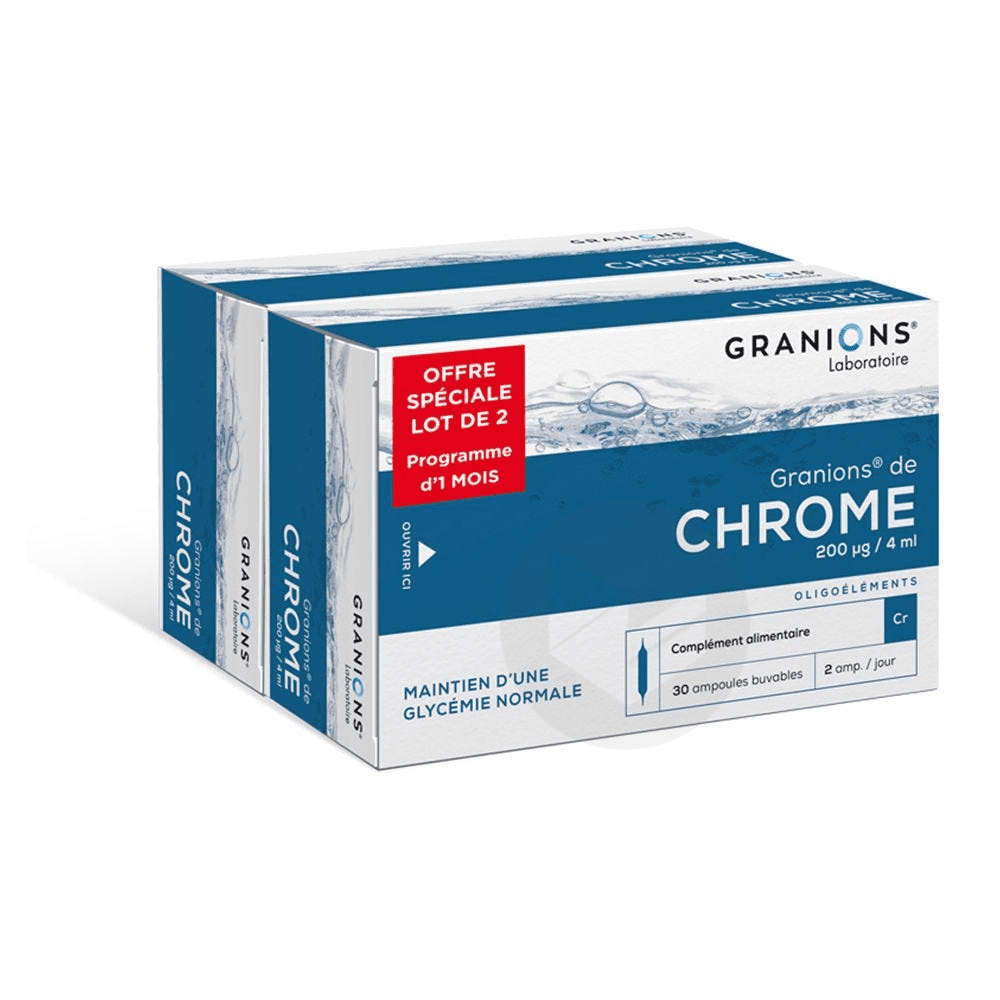 GRANIONS de Chrome 30 ampoules 2x30 ampoules