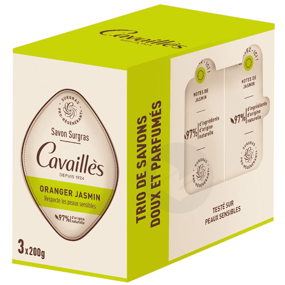 Savon Surgras Oranger et Jasmin 3x200g