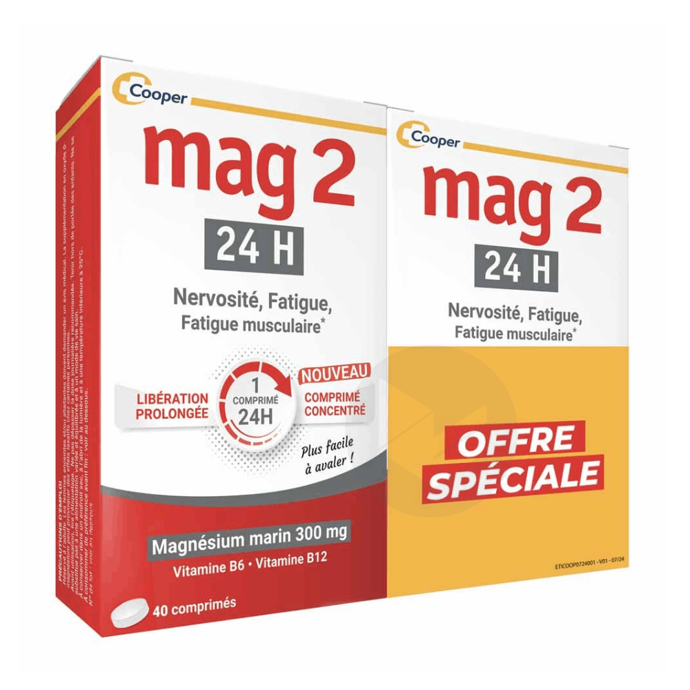 Mag 2 24h Magnesium Marin 2x40 Comprimés