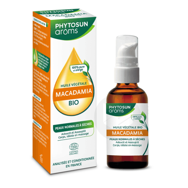 Huile végétale de Macadamia bio 50ml