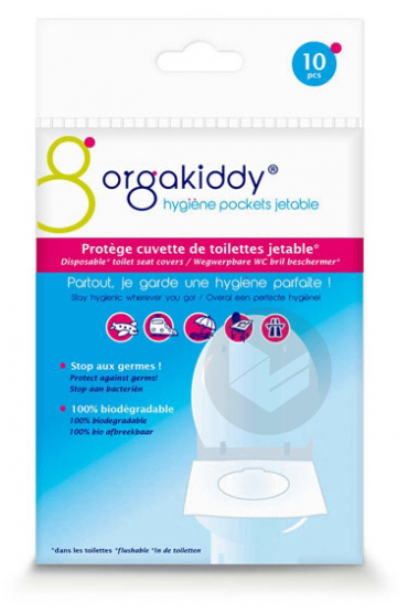 Orgakiddy Protège cuvette toilette jetable adulte x10