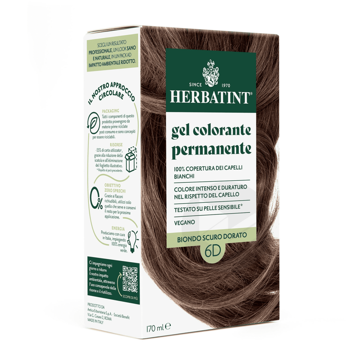 Soin colorant permament 6D Blond Foncé Doré 170ml