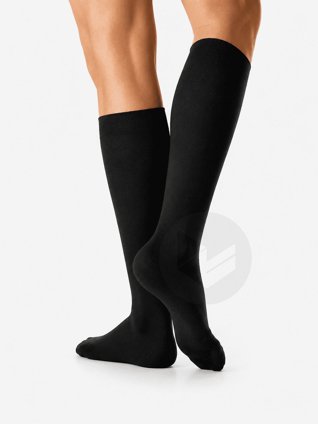 Elle & Lui Chaussette de Compression Coton Noir Taille 2 Normal