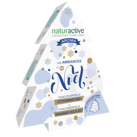 Coffret Noël Huile Essentielle d'Oranger et Huile Essentielle Citronnier