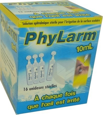 Phylarm 0,9% S oculaire irrigation 16 Unidoses de 10ml