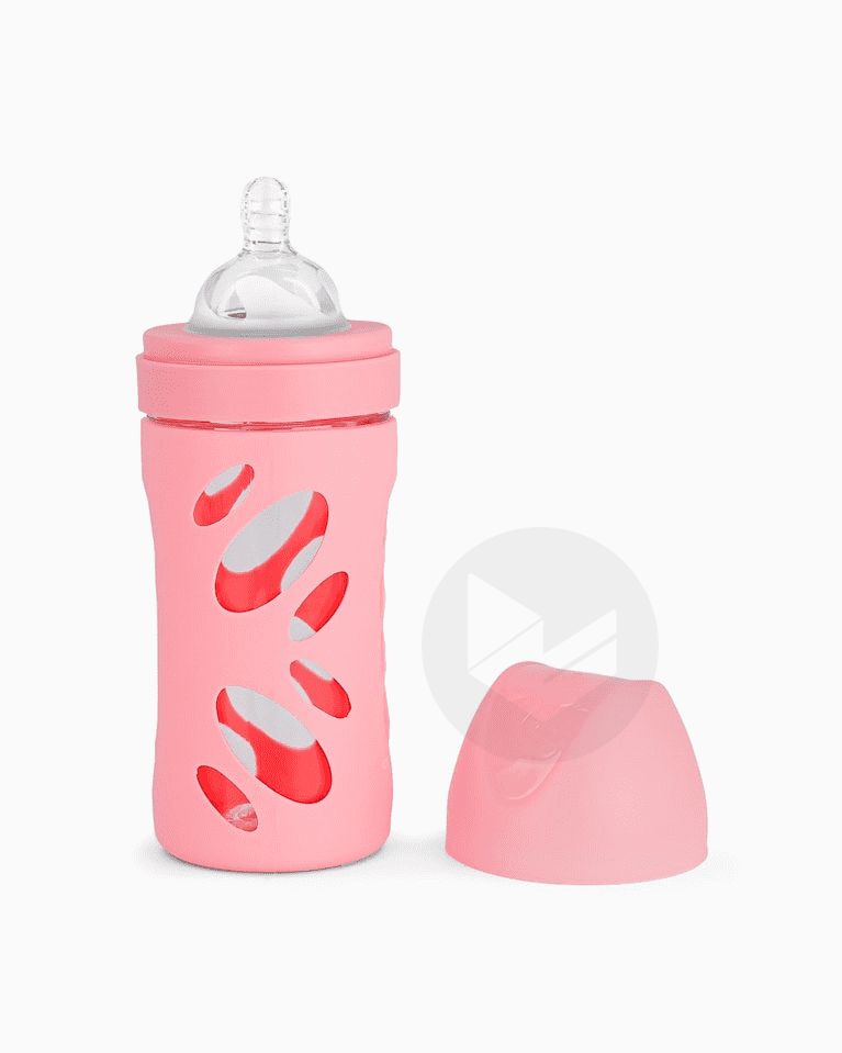 Anti-Colic Glass Bottle Rose 260ml