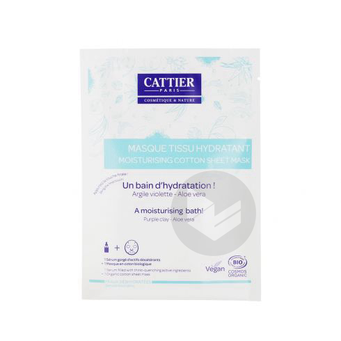 CATTIER Masque tissu hydratant bio
