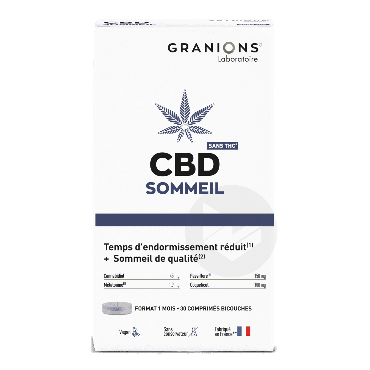 Comprimés CBD Sommeil 30 comprimés