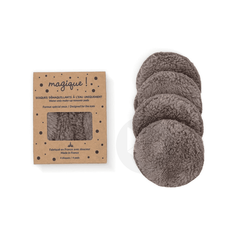 Disques Démaquillant A L'eau Uniquement Taupe x4