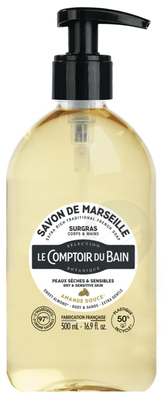 Savon de Marseille Surgras Amande Douce 500ml