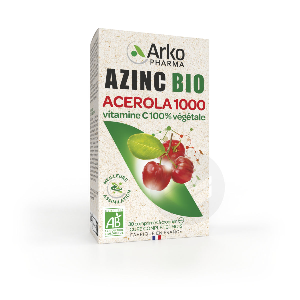 Azinc BIO Acérola 1000 30 comprimés