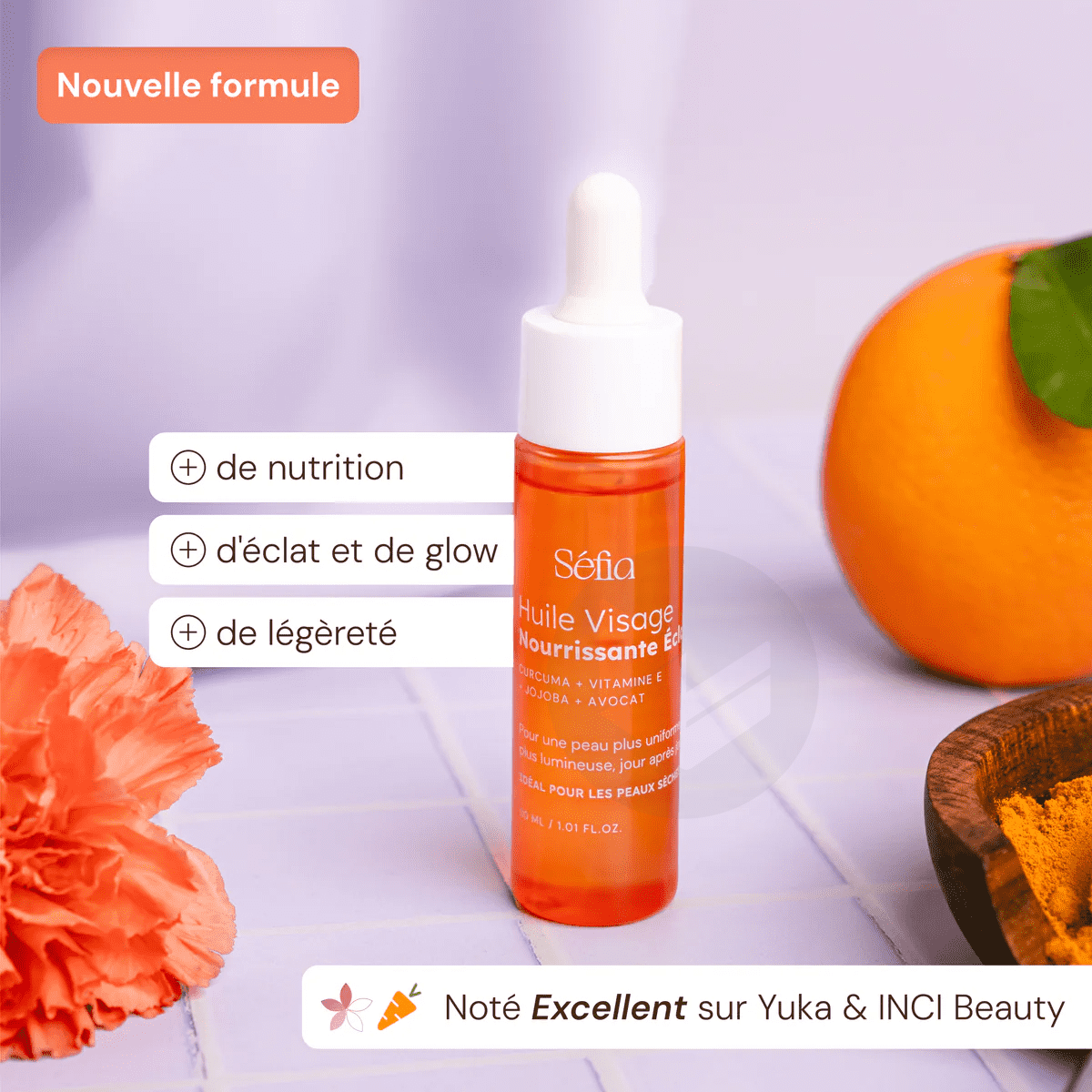 Huile visage au Curcuma 30ml