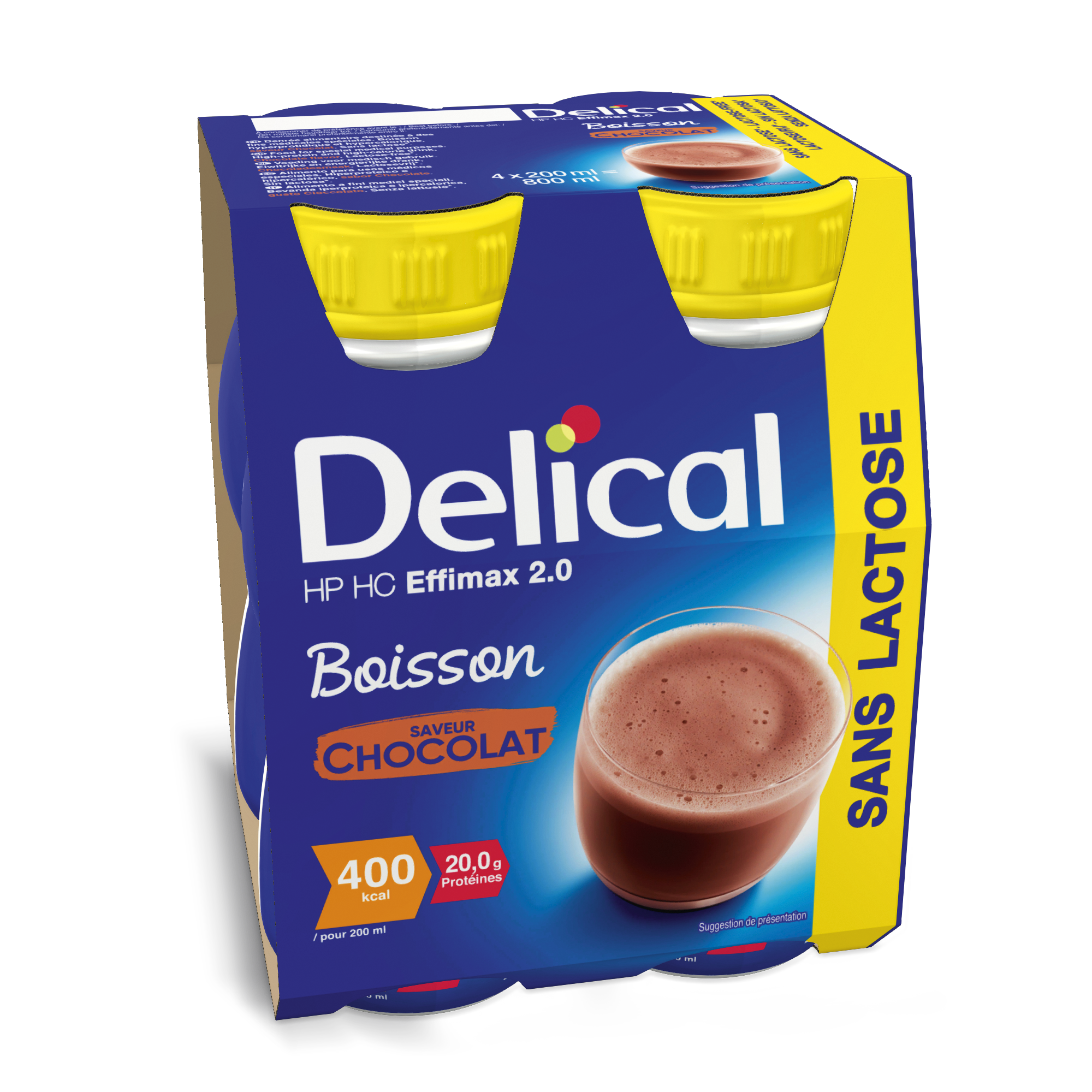 DELICAL Boisson sans lactose HP HC Effimax 2.0 Chocolat