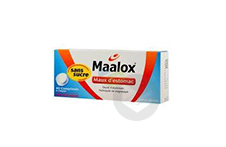 MAALOX HYDROXYDE D'ALUMINIUM/HYDROXYDE DE MAGNESIUM 400 mg/400 mg Comprimé à croquer maux d'estomac fruits rouges sans sucre (Plaquette de 40)