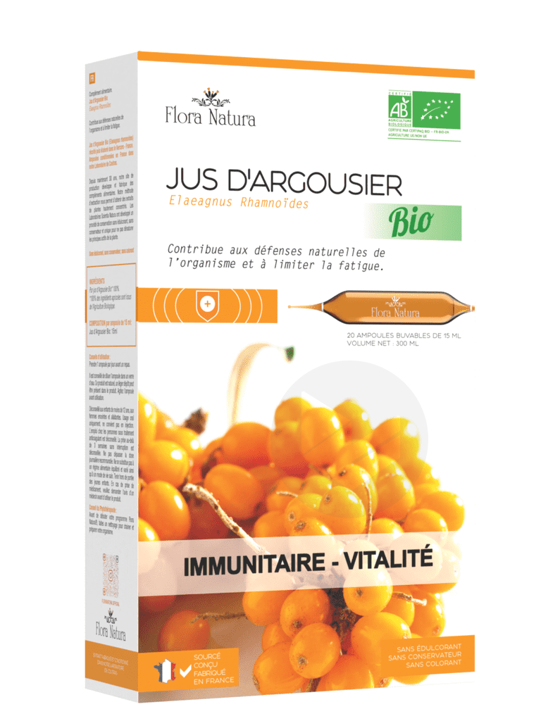 Jus d'Argousier BIO 20 ampoules