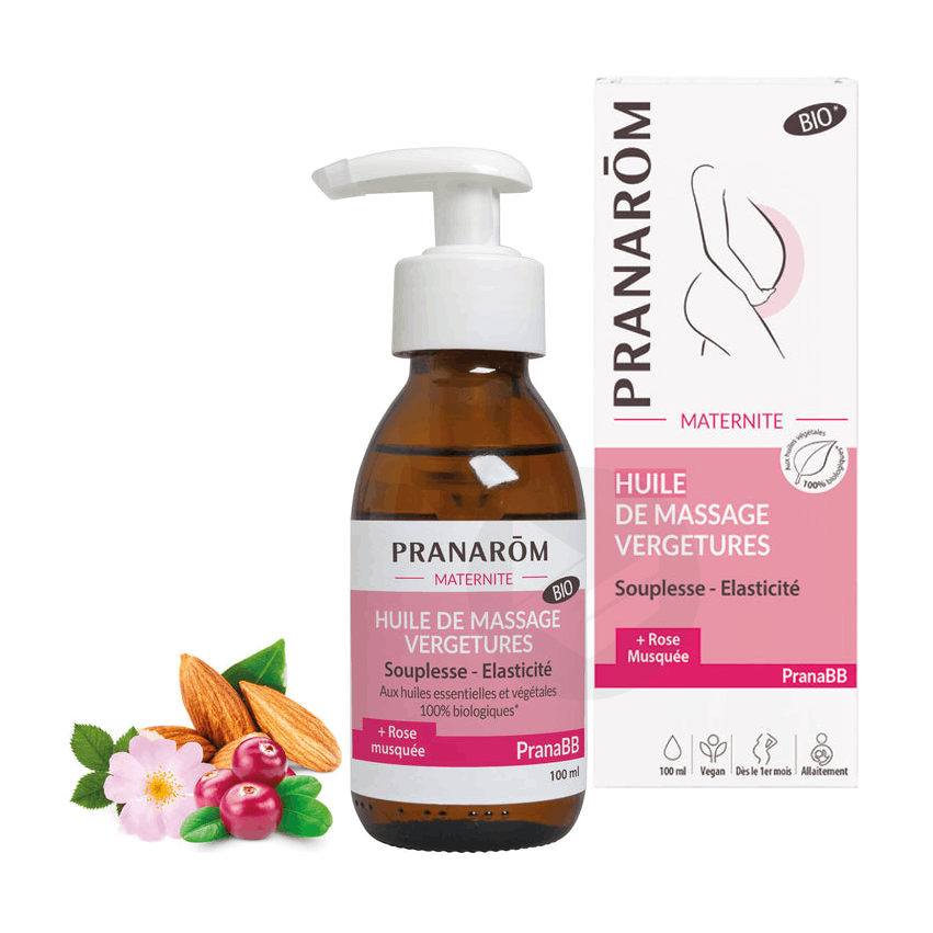 PRANABB Maternité Huile de Massage Vergetures Bio 100ml