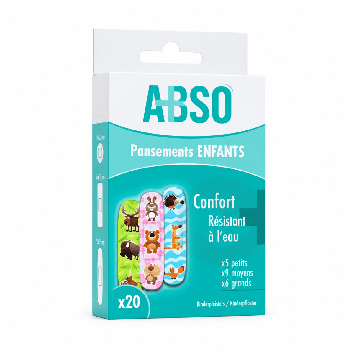 ABSO Pansements adhésifs Enfants x20