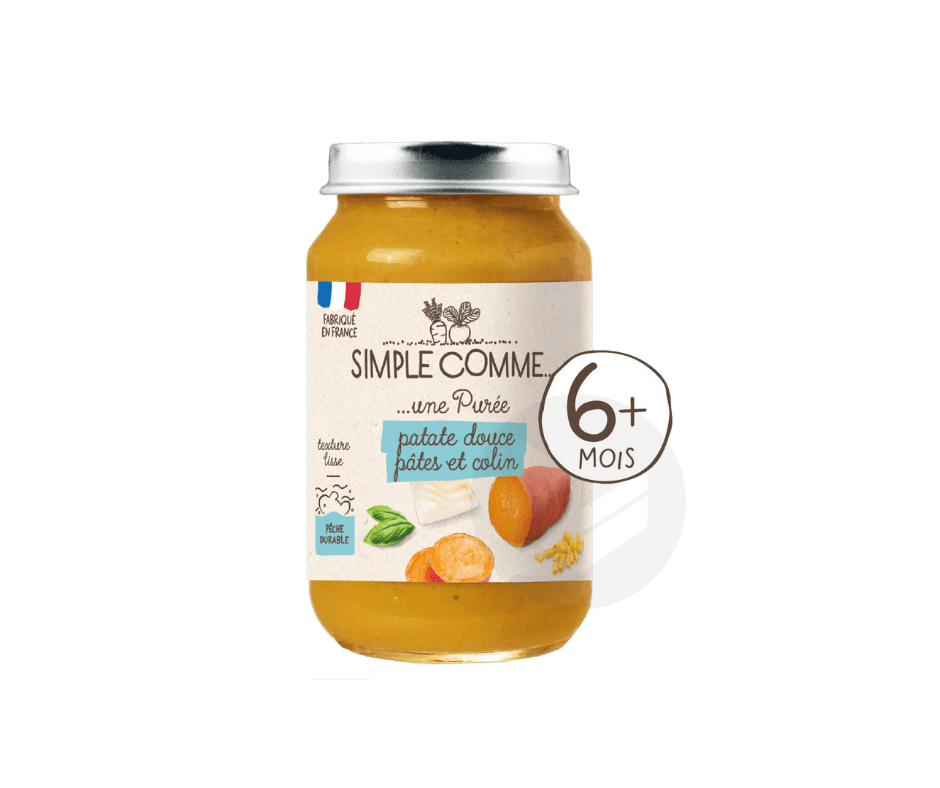 Patate douce, Pâtes et Colin 200g