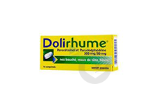 DOLIRHUME PARACETAMOL ET PSEUDOEPHEDRINE 500 mg/30 mg Comprimé (Plaquette de 16)