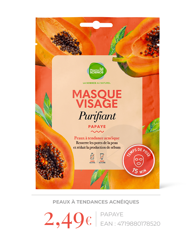 MASQUE VISAGE PURIFIANT À LA PAPAYE 18ml