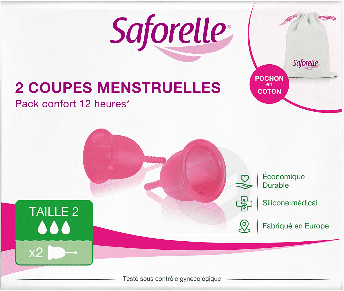 Coupe Menstruelle Taille 2 x2