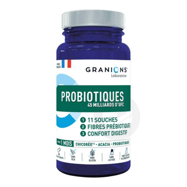 Probiotiques 45 milliards d'UFC 40 gélules gastro-résistantes