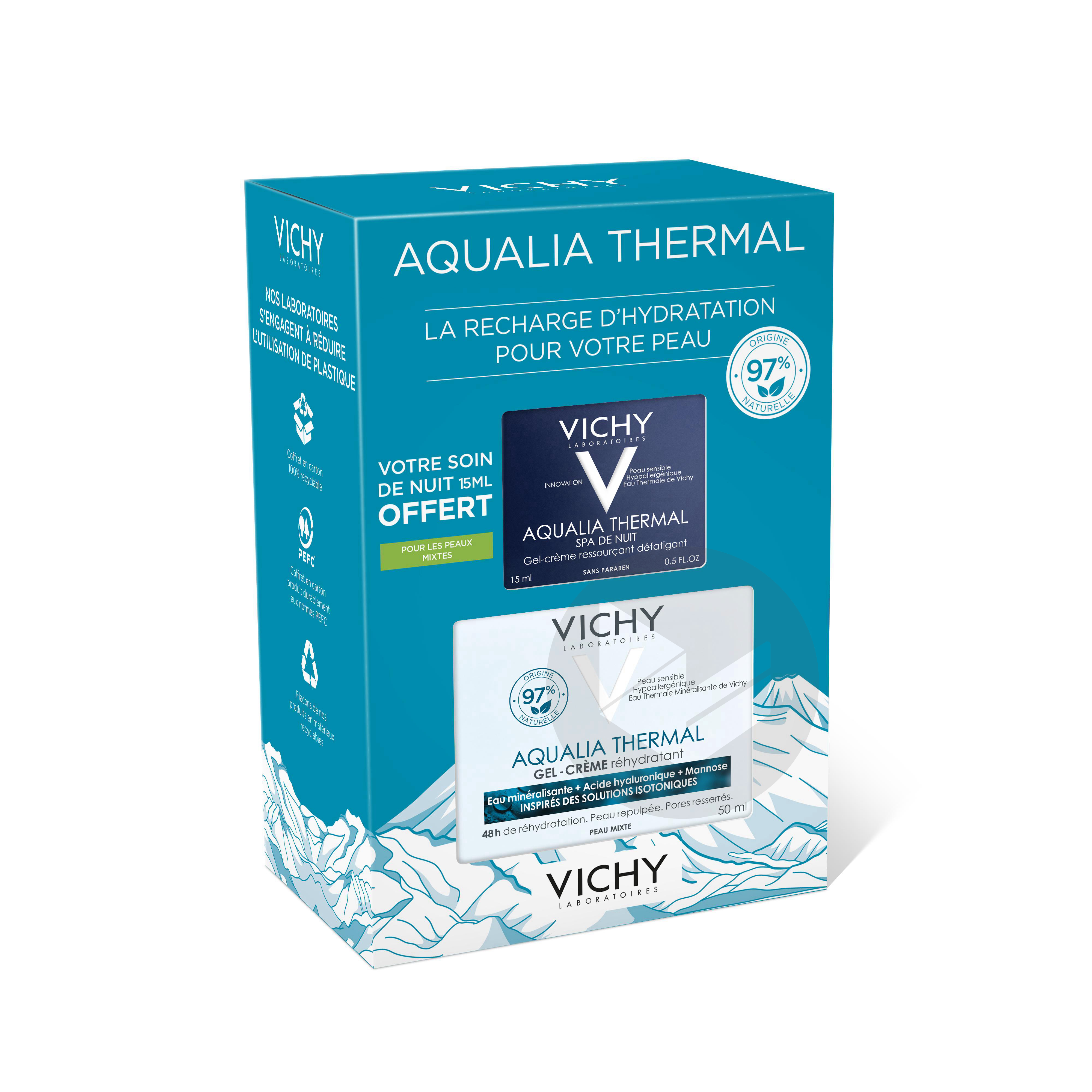 Coffret Aqualia Thermal soin réhydratant texture gel-crème 50ml
