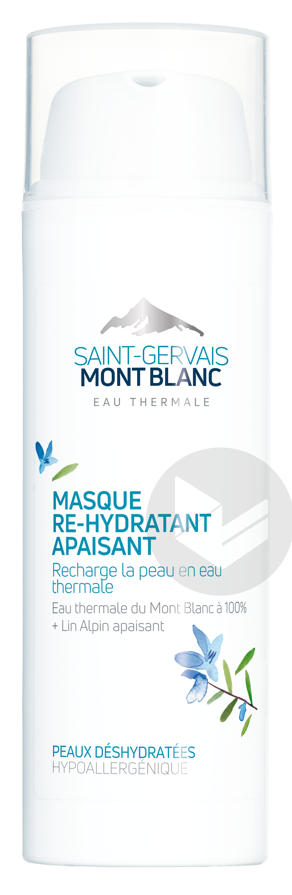 Saint-Gervais Mont Blanc Peaux deshydratées Masque réhydratant apaisant pour le visage des peaux sensibles 50 ml
