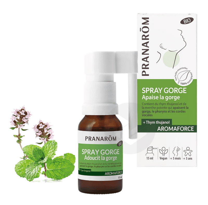 Spray gorge apaisant aux Huiles Essentielles Bio 15ml