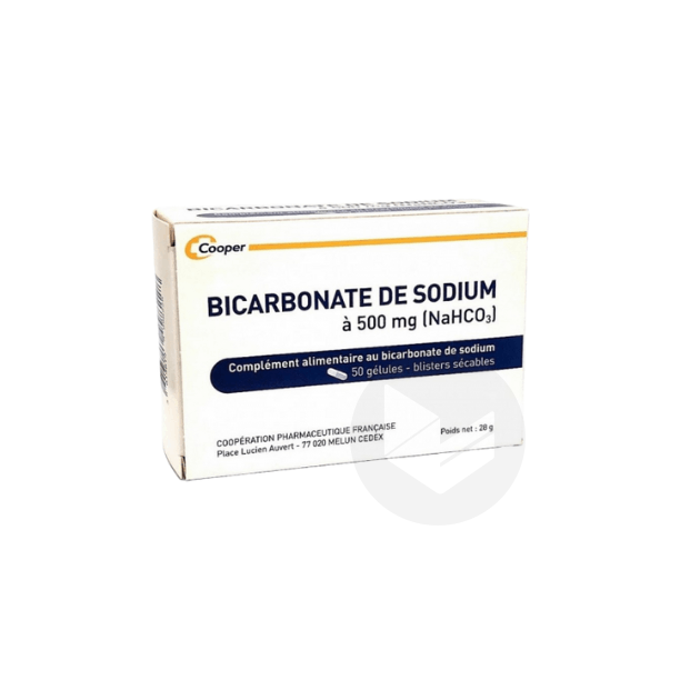 Bicarbonate de Sodium 500mg 50 gélules
