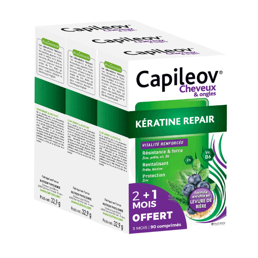 CAPILEOV Kératine Repair 3x30 comprimés