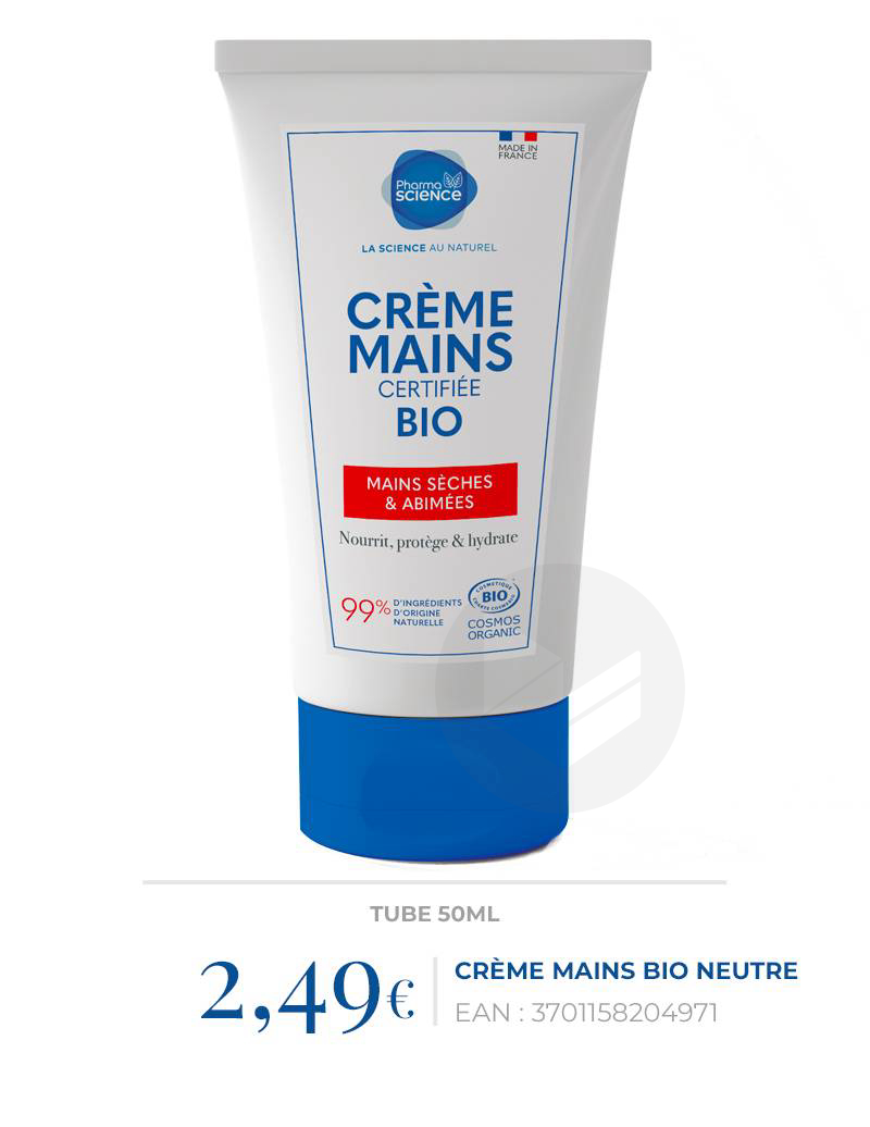 Crème Mains Bio Neutre 50ml